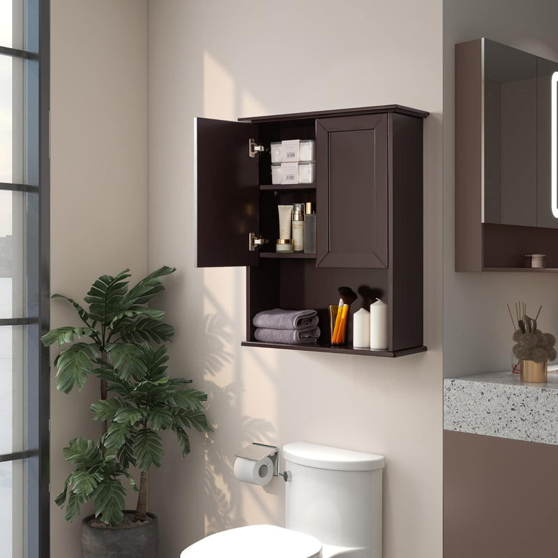 Beesan Bathroom Cabinet, Brown
