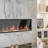 Latitude II 68" Seamless Push-in Electric Fireplace + Reflective Fire Glass (Luster Copper)-99069716