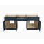 Ensemble de meuble-lavabo double 84 po avec base de tiroir en bois massif Disar-125808683