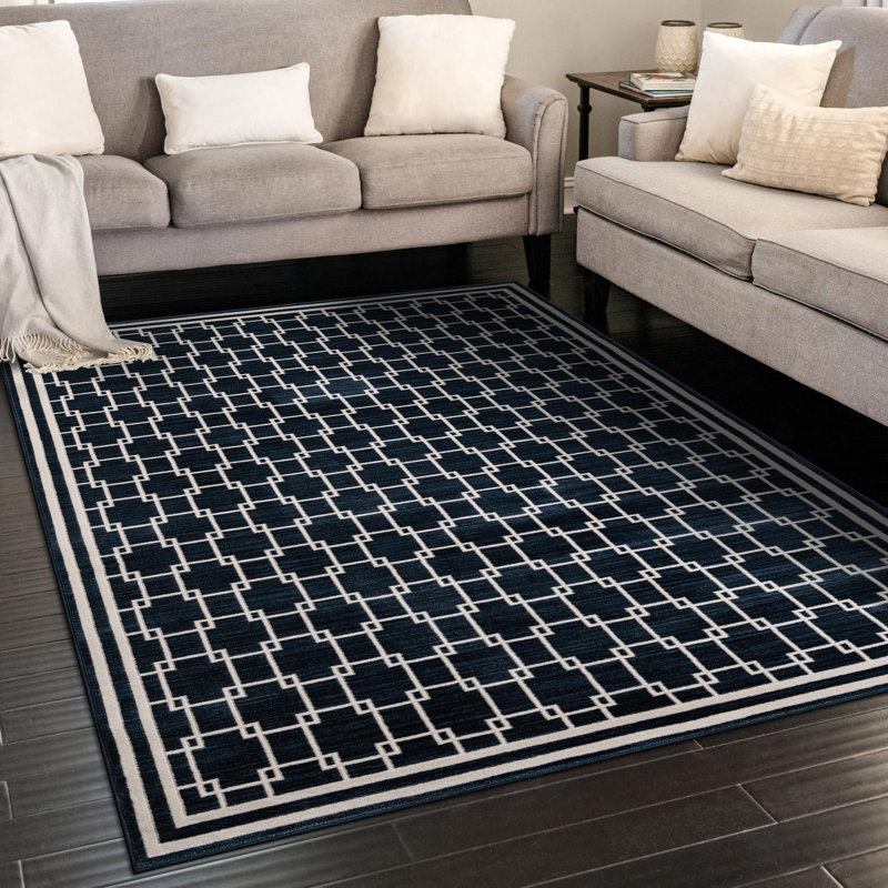 Jill Zarin Metropolitan Uptown Rug Navy Blue, Rectangle 5'1" x 8'
