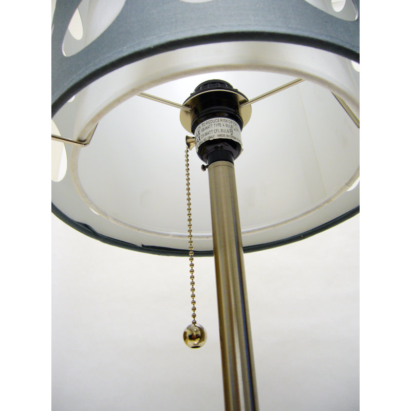 Lampe de table en métal 33 po, Gris