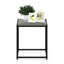 Industrial Style Side Table with Metal Frame-338908463