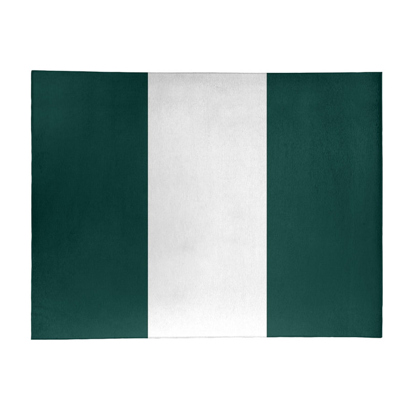 Tapis vert / blanc Oakland, Rectangle 8 pi x 10 pi
