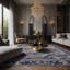 Tapis gris soyeux et moelleux-100903730