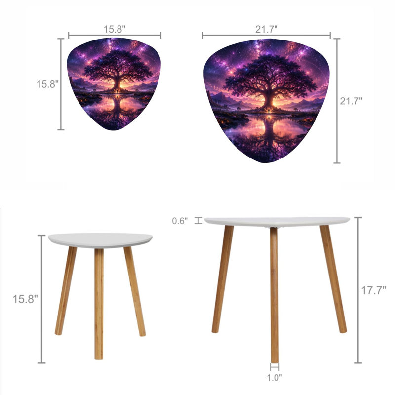 Ensemble de 2 tables basses gigognes Triangle