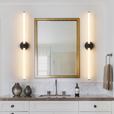 Buchan 1-Light LED Vanity Light Bathroom Light Strip Mirror Headlights Dresser Light Bar