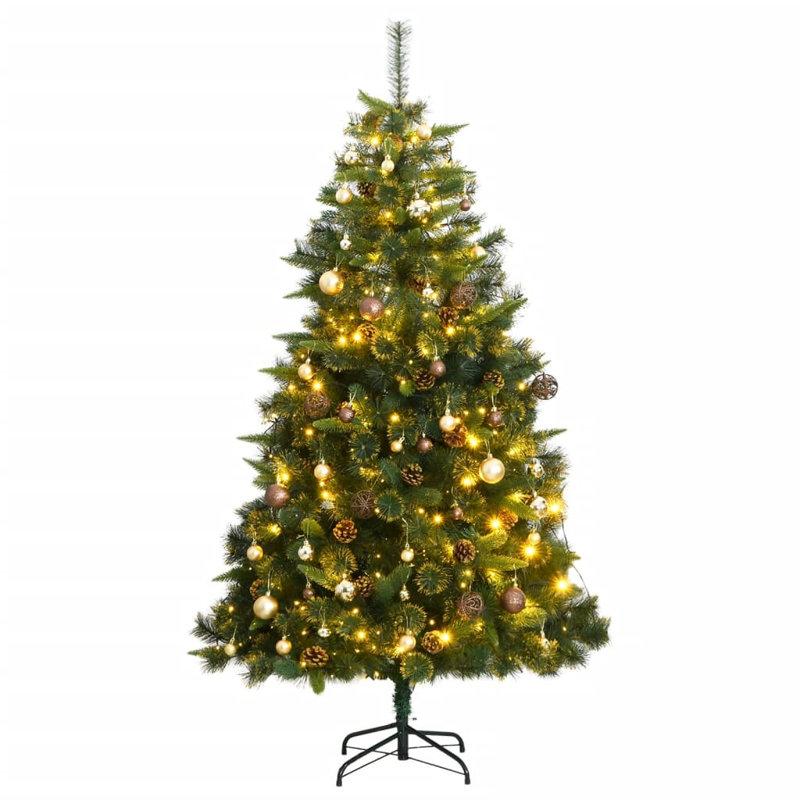 Arbre de Noël artificiel éclairé, 6.9 ft