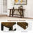 2 PCS Dining Bench Farmhouse Shoe Bench Entryway Seat with Rubber Wood Frame