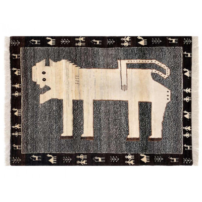 Anaylah One-of-a-Kind 3'5'' X 4'9'' Lamb's Wool Area Rug Ivory