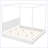 Andenwood Canopy Bed, LED Platform Bed-2013775971
