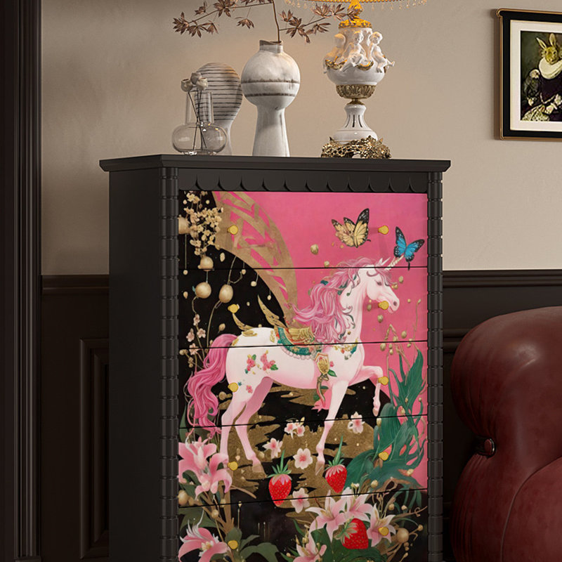 Commode à tiroirs Luxury, Noir