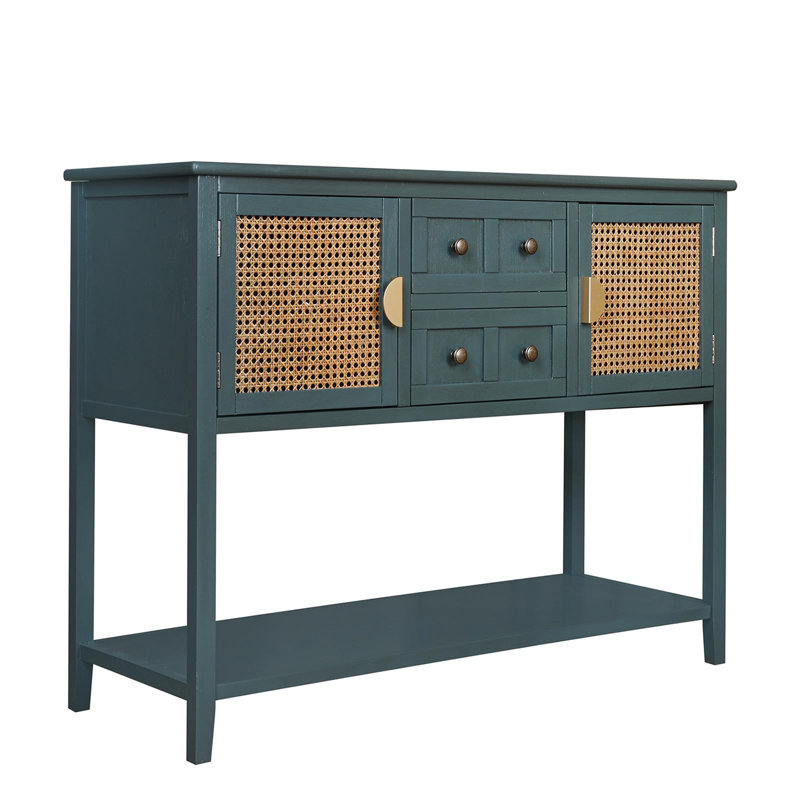 Rattan Entryway Table Console Table With Drawers, Accent Sofa Table Entryway Table
