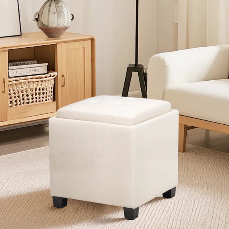  Upholstered Storage Ottoman – Multi-Functional Footrest & Hidden Storage