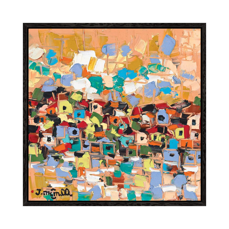 Bay Front by Joachim Mcmillan - Painting on Canvas, Black Framed, 66.04cm H x 66.04cm W x 3.81cm D