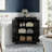 Modern Waterproof Corner Storage Cabinet, Sturdy MDF Triangle Floor Cabinet With Doors For Bathroom & Kitchen-2015901566