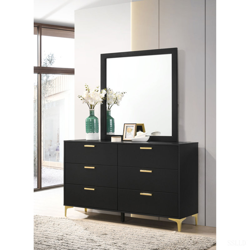 Commode 6 tiroirs avec miroir James