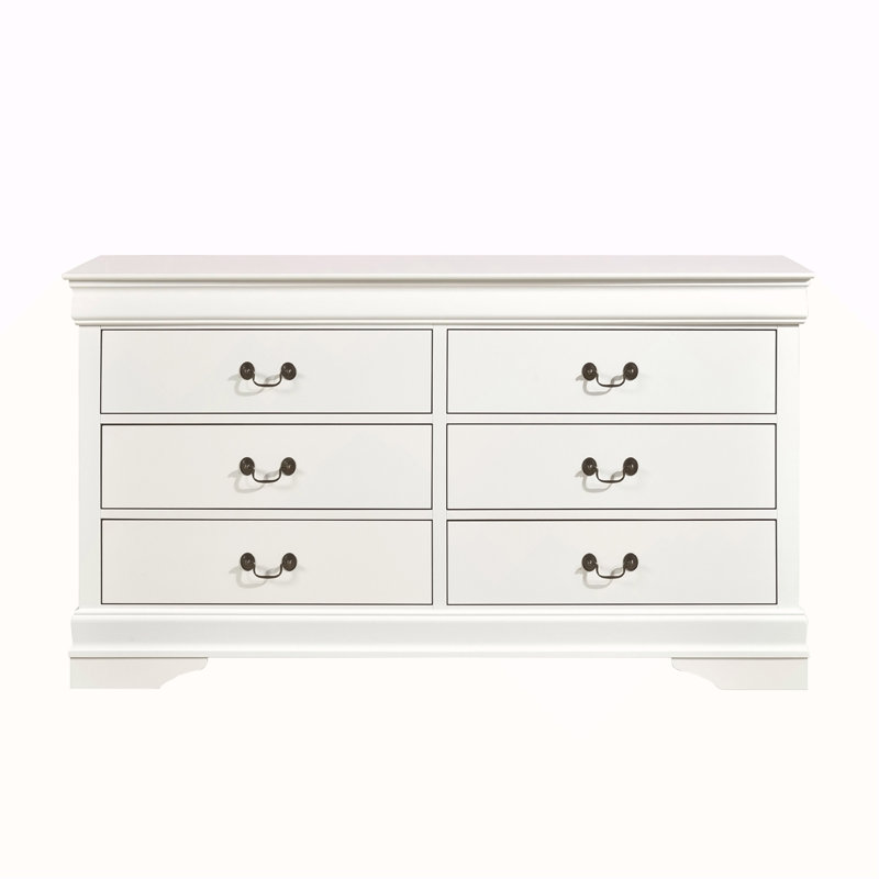 Commode blanche traditionnelle de style Louis Phillippe