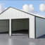 Remise double 25 po x 33 pi en métal avec porte d'entrée latérale