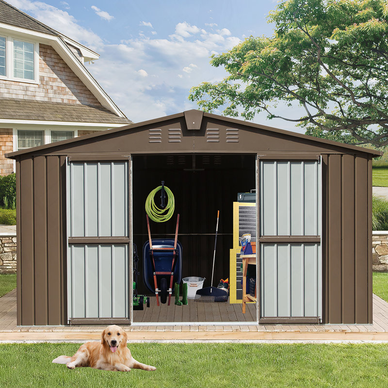 Remise de jardin avec cadre et fenêtres, H 78,79 po x l 138,11 po x P 109,88 po
