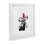 Reproduction luxueuse encadrée de ruban de rouge à lèvres sous verre, design par Amanda Greenwood