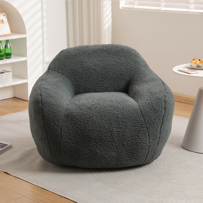 Mousse à mémoire de forme avec accoudoirs, Ourson gris foncé, H 26,8 po x l 39,4 po x P 36,6 po
