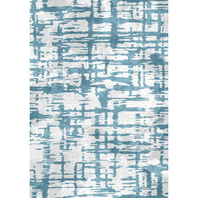 Turquoise Nikolai/Tapis décoratif gris