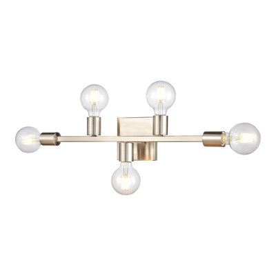 Éclairage pour salle de bain 5 lumières Attune - nickel satiné de 22 po de largeur