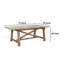 Table de salle à manger Anva avec plateau en planche extensible, acajou brun de 76 à 96 pouces