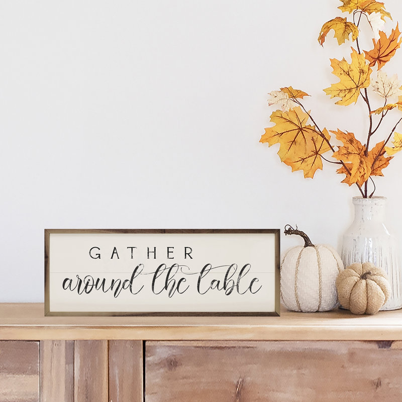 Gather Around The Table White, 12" W x 4" H