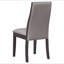 Chaise rembourrée taupe et espresso (ensemble de 2)