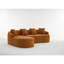 Chumenti Fabric Upholstered Boneless Curved L-Shape Sofa-111469240-111469239