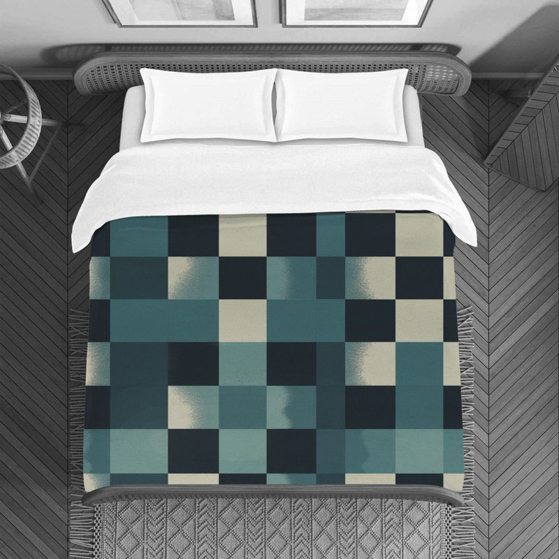Housse de couette à carreaux en tartan, Grand
