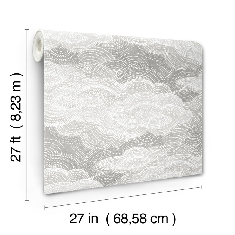 Chuk Non-Pasted,Unpasted Abstract Roll, Gray