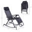 Chaises berçantes d'extérieur, chaise berçante inclinable et inclinable pliable avec coussin, porte-gobelet et téléphone, conception combinée avec pieds pliants, noir-796157920