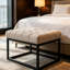 Linen Upholstered Bench