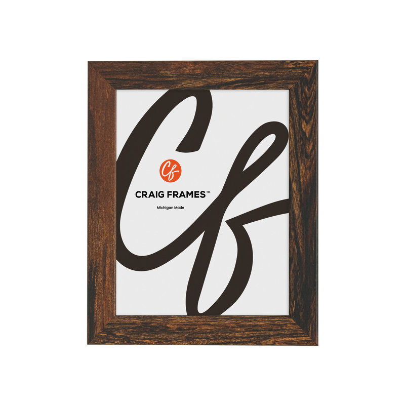 Cadre photo Craig Frames 30,5 x 91,5 cm (12 x 36 pouces), couleur châtaigne, style Bauhaus 125, moulure en MDF de 3,2 cm (1,25 pouce), finition texturée, vitre en plexiglas et système d'accrochage inclus.