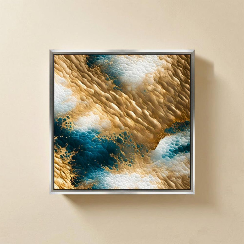 «James 1: 4 Refined by Faith» par Mark Lawrence - impression sur toile, 24" H x 24" W, Cadre flottant biseauté, Argent