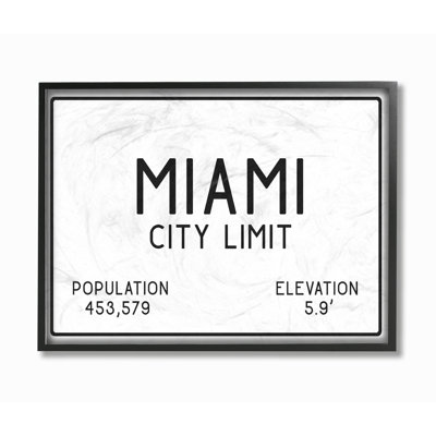 «Miami City» par Daphne Polselli, reproduction d'art textuel sur toile