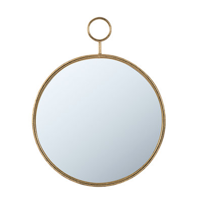 Miroir mural 22 po x 28 po avec cadre en fer doré éblouissant - salon, vestibule, bureau à réflexion transparente, 22,4 x 28,3 po, ajouter une touche d'élégance à votre pièce