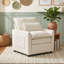 Fauteuil d'appoint rembourré avec coussin double couche, coussin lombaire et poches de rangement latérales-1579115229