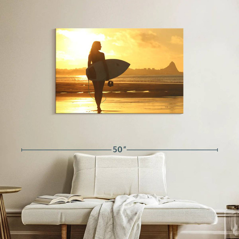 Senne Surfboard Sunset, 26" H x 39" W