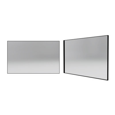 24 po Miroir rectangulaire noir
