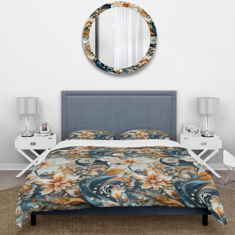 Ensemble de housse de couette Recep, Housse de couette pour grand lit et 2 taies décor