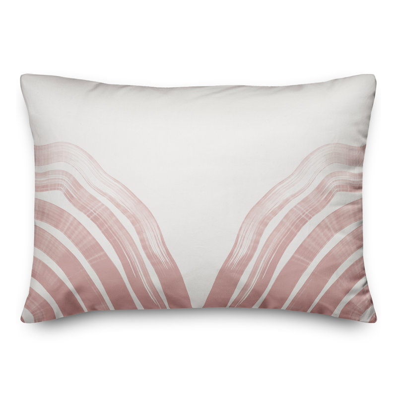 Abstract Outdoor Throw Pillow, Pink