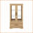Curio Display Cabinet, American Retro Lighted Glass Cabinet with Adjustable Shelves, 2 Doors &amp; 1 Drawer | Oak-763622491