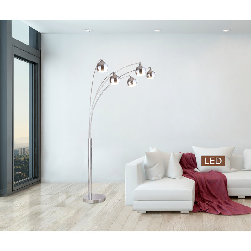 Strano 86'' Tree Floor Lamp, Chrome, Chrome