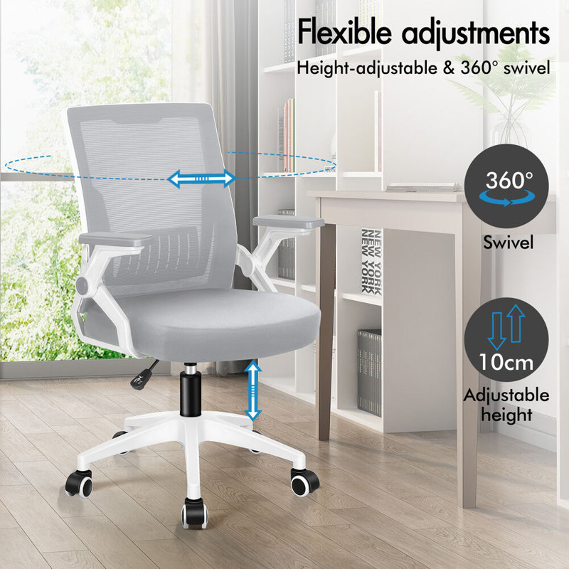 Office Chair, Grey, White