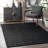 Bernyce Handmade Tufted Farmhouse Jute Black Rug-902024957