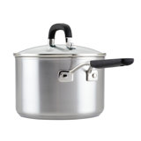 KitchenAid Stainless Steel Induction Saucepan with Lid, 3 Quart