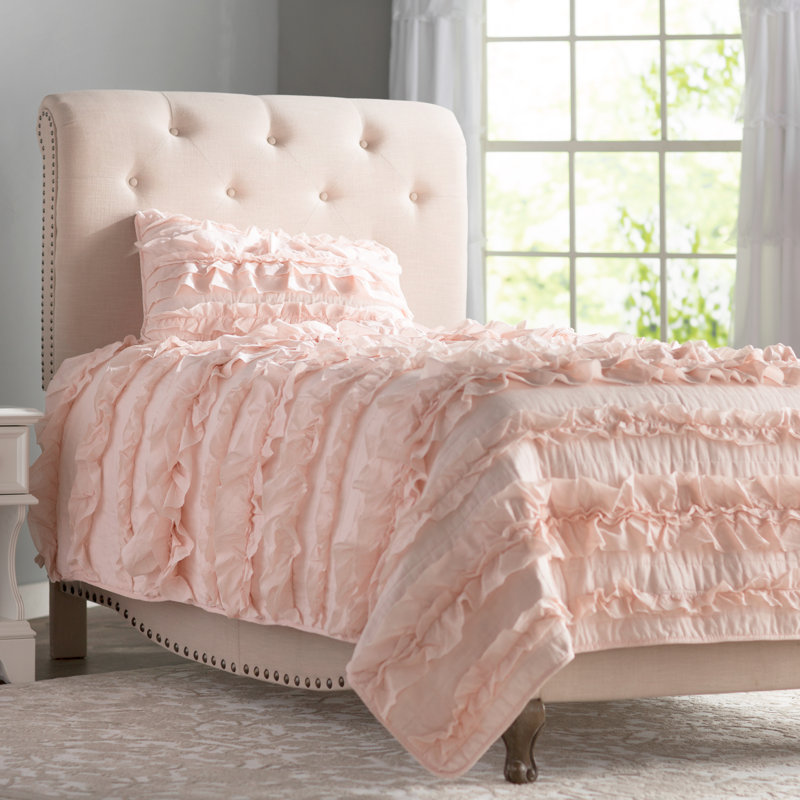 Bazeley Panel Bed by Harriet Bee, Beige Linen, Full